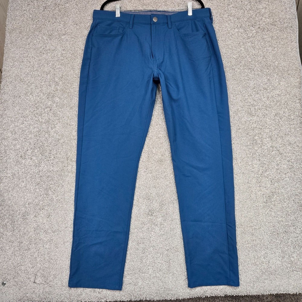 Bonobos Golf Pants mens 36x32 blue performance‎ 5 pocket chino